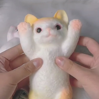 Paws Up Kitty – YELLOW-Y Fuzzy Squishy Fidget Friend