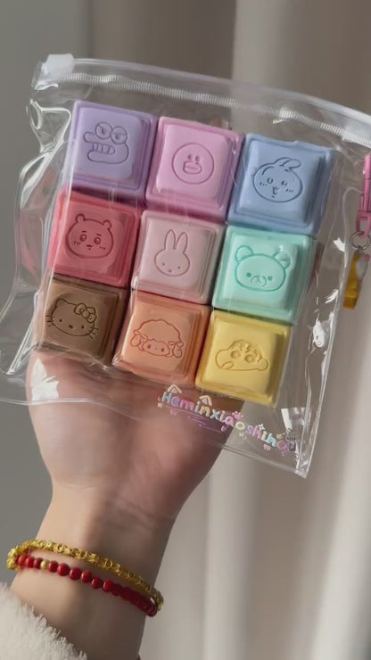 Candy Cube Squad – 9-Piece Squishy Character Set